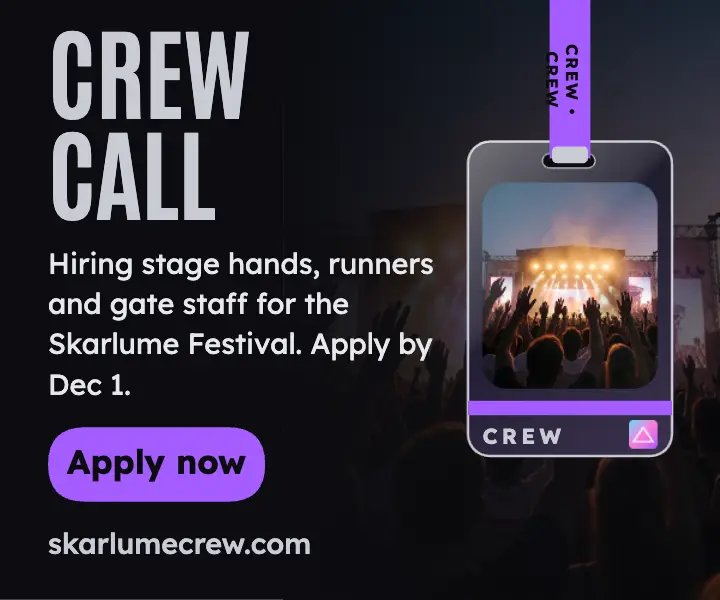 Festival crew call backstage pass ad template