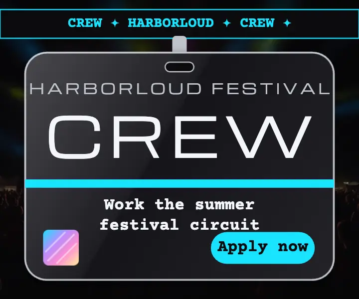 Harborloud Festival summer stage crew hiring ad template