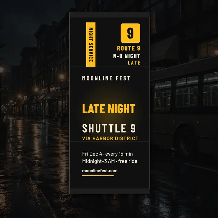 Moonline Fest late-night shuttle blind post template