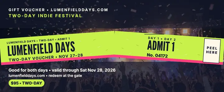 Lumenfield Days wristband gift voucher: festival gift voucher template