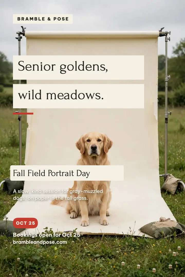 Bramble and Pose field portrait poster template