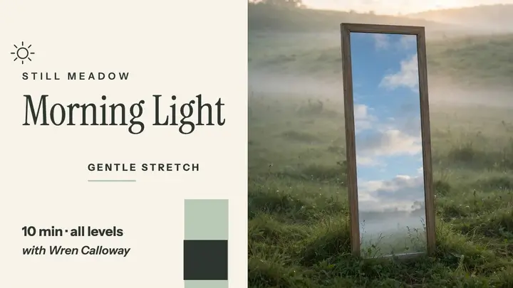Field mirror morning stretch thumbnail template