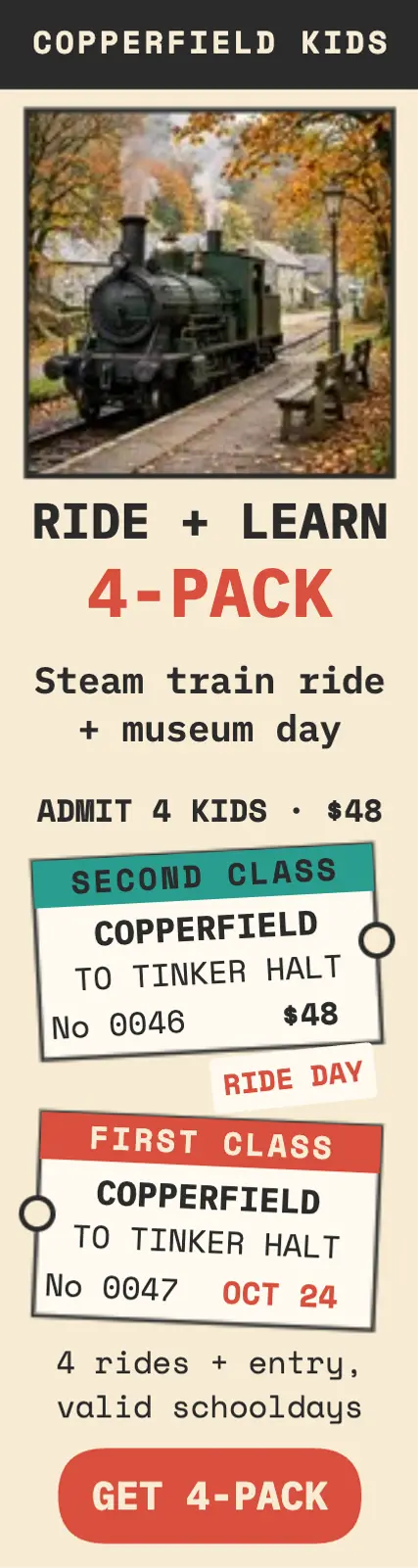 Copperfield Kids field trip ticket pack: field trip ticket pack template