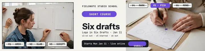 Fieldnote logo drafts course banner: logo course banner template