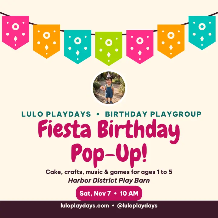 Lulo Playdays fiesta birthday pop-up post template
