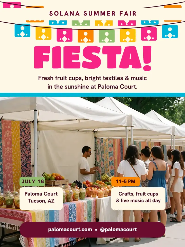 Solana summer fiesta market portrait template