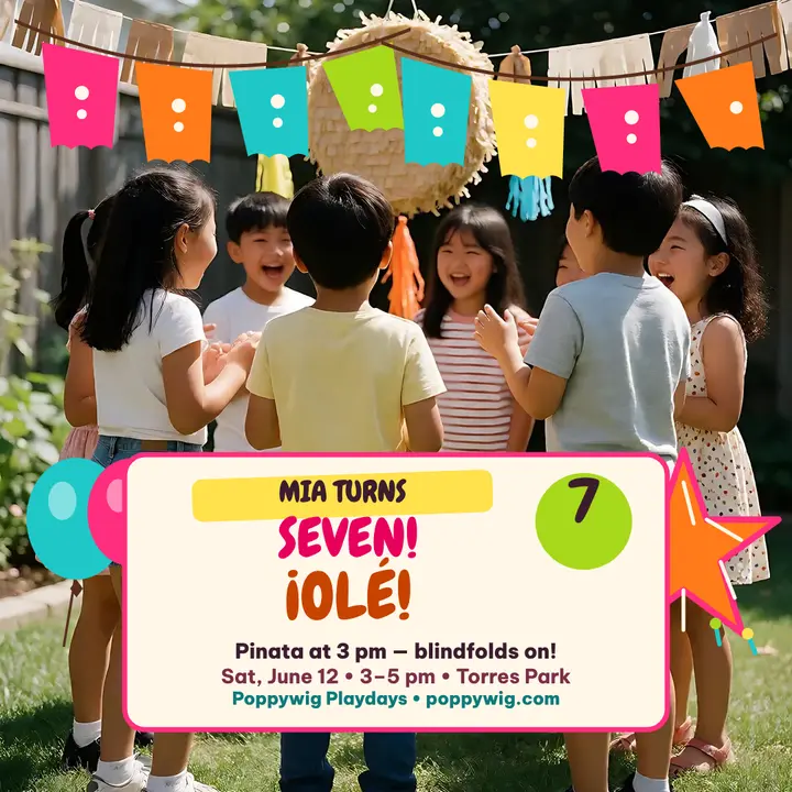 Mia's fiesta pinata birthday post template