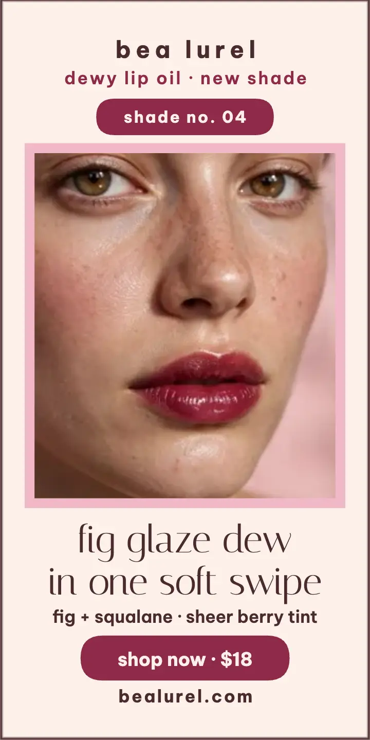 Bea Lurel fig glaze lip oil ad template