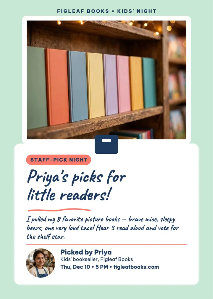 Figleaf staff pick night invitation template