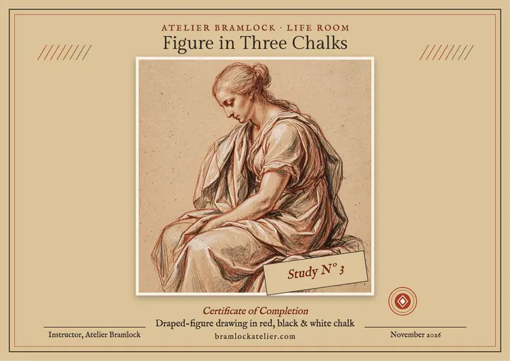 Figure in Three Chalks masterclass certificate template