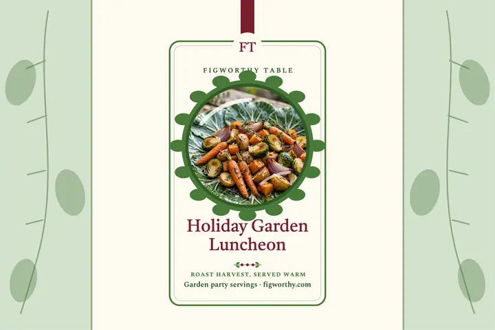 Figworthy Table holiday garden postcard template