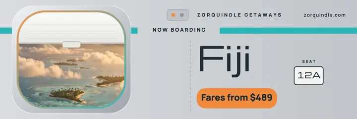 Zorquindle Fiji getaway plane window header template