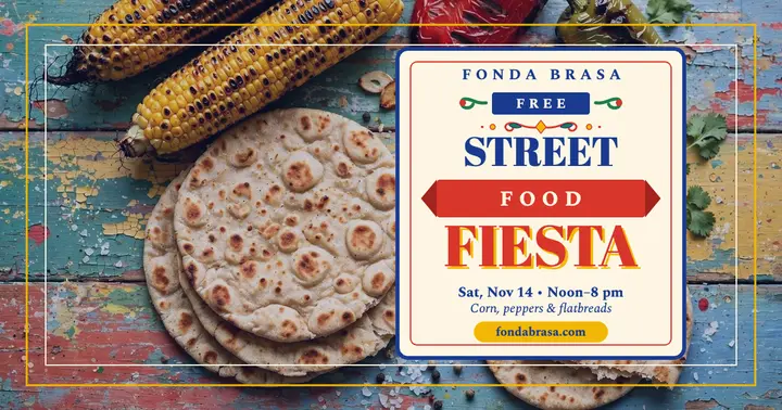 Fonda Brasa street food fiesta post template