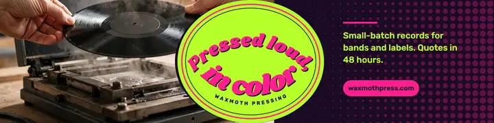 Waxmoth vinyl pressing psychedelic LinkedIn banner template