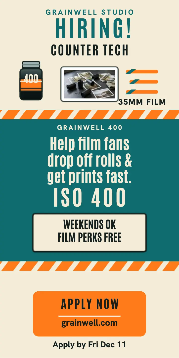 Grainwell Studio counter tech hiring ad template