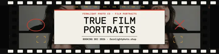 Fernlight film portraits Etsy banner template