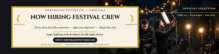 Northlight crew call hiring banner: film crew hiring banner template