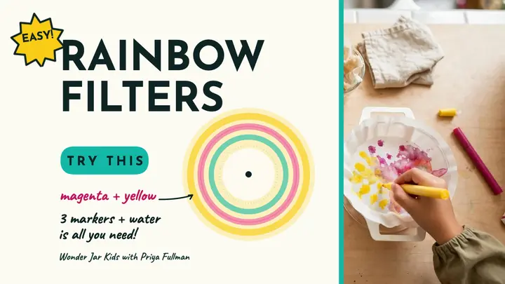 Rainbow filters kitchen science thumbnail template