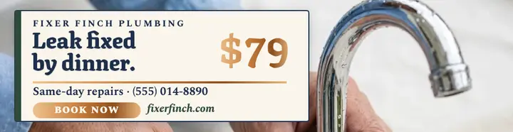 Fixer Finch same-day plumbing billboard template