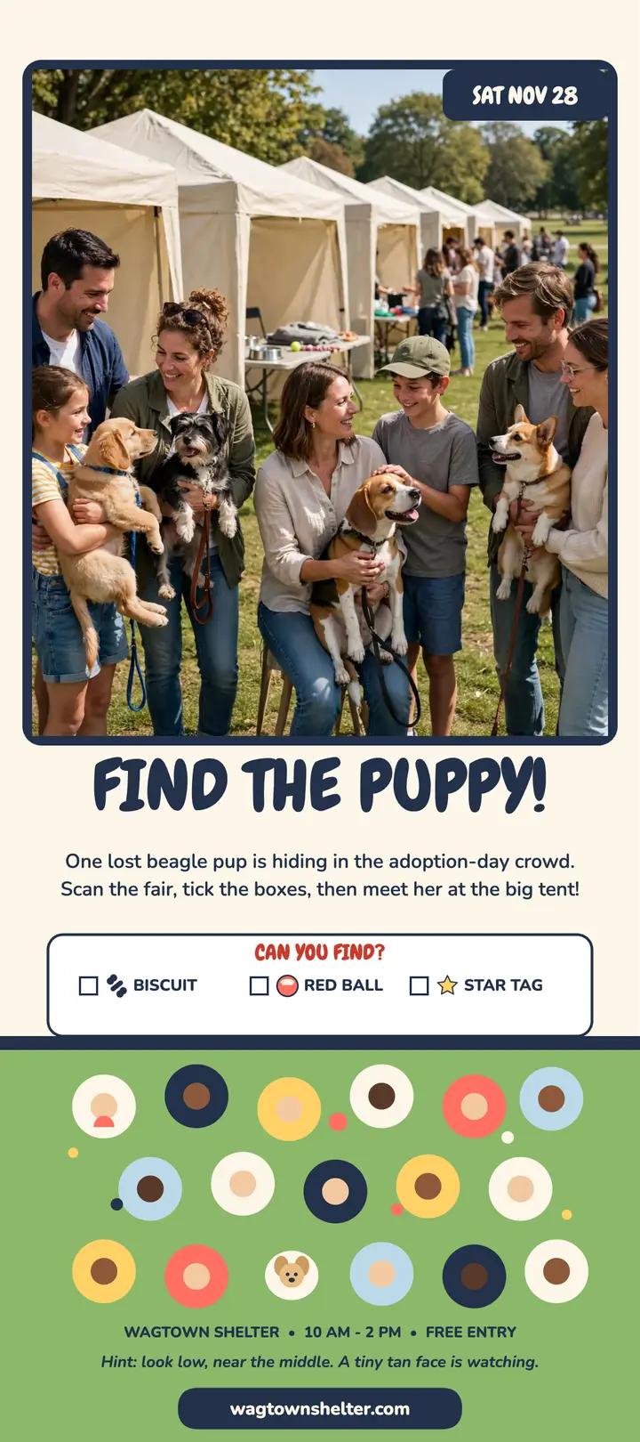 Find the puppy fair rack card template