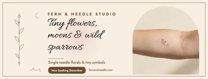 Fern and Needle fine-line studio cover template