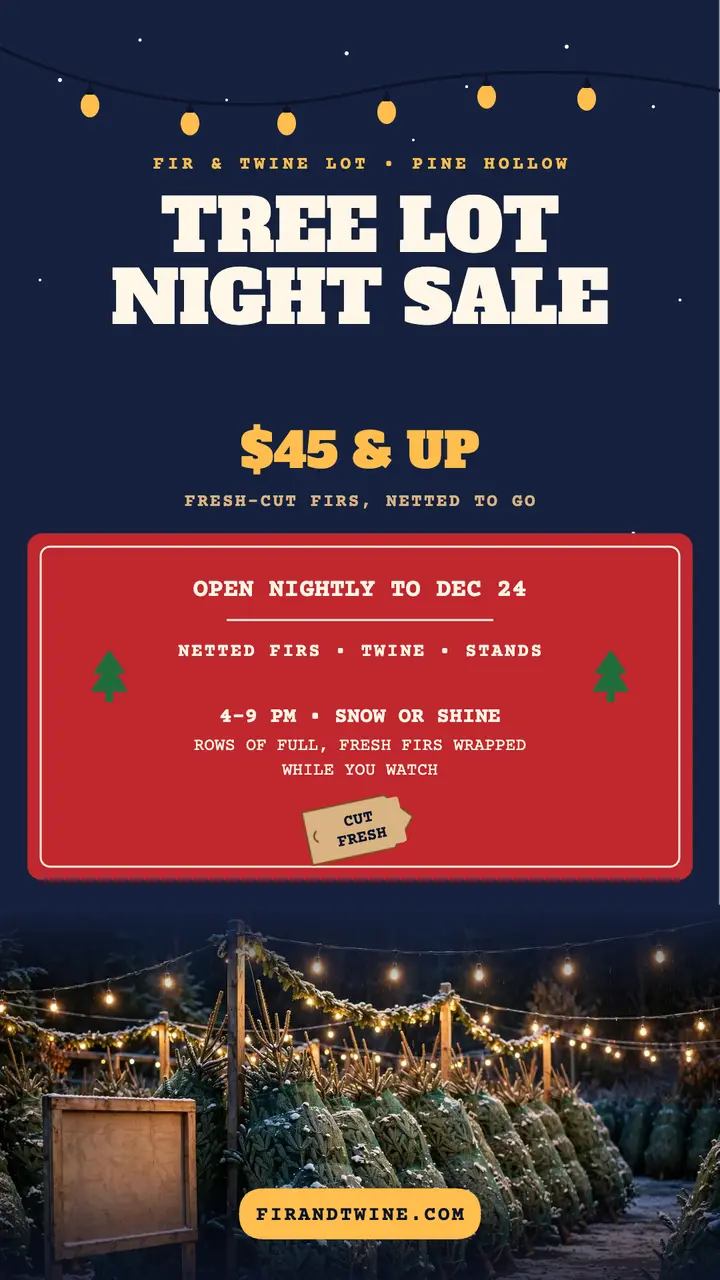 Fir and Twine night sale story template