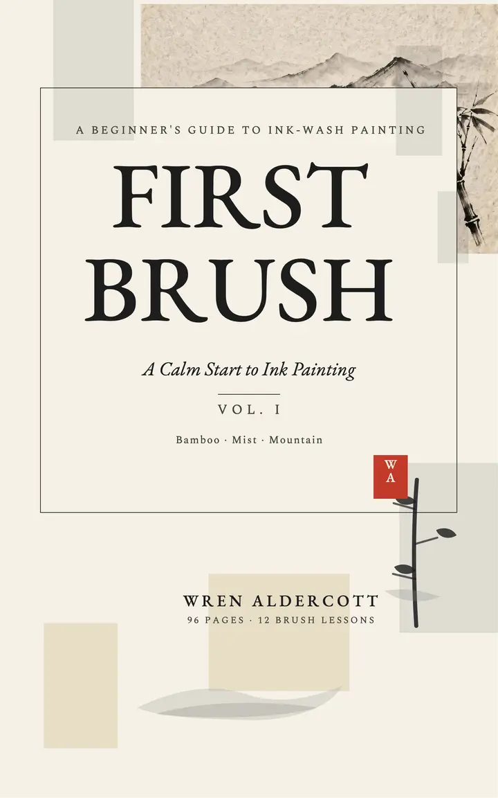 First Brush ink painting ebook template