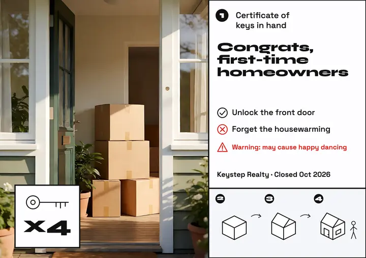 Keystep first home certificate, assembly instructions style: first home gift certificate template