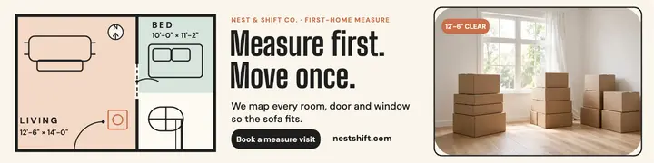 Nest and Shift first-home measure banner template