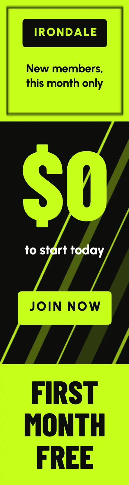Lime first month free gym skyscraper ad template