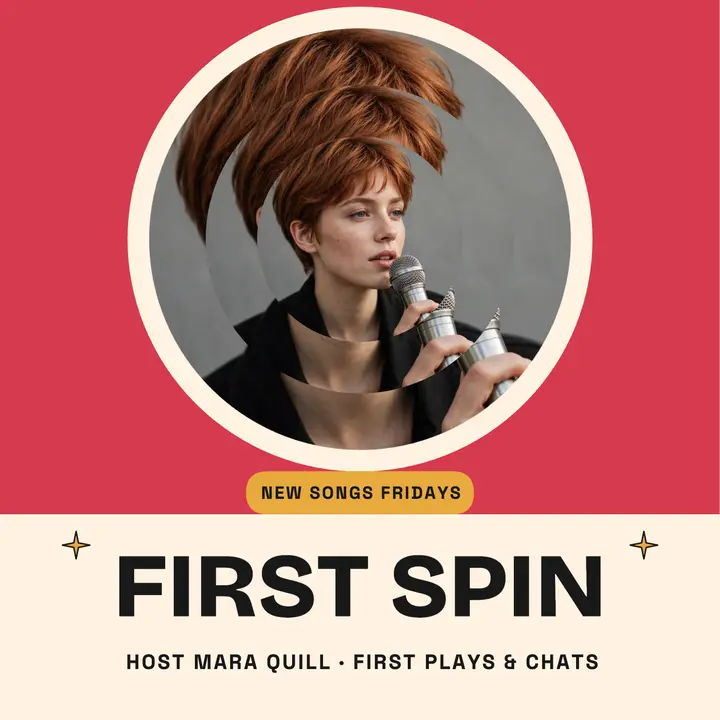 First Spin music podcast cover: music podcast cover template