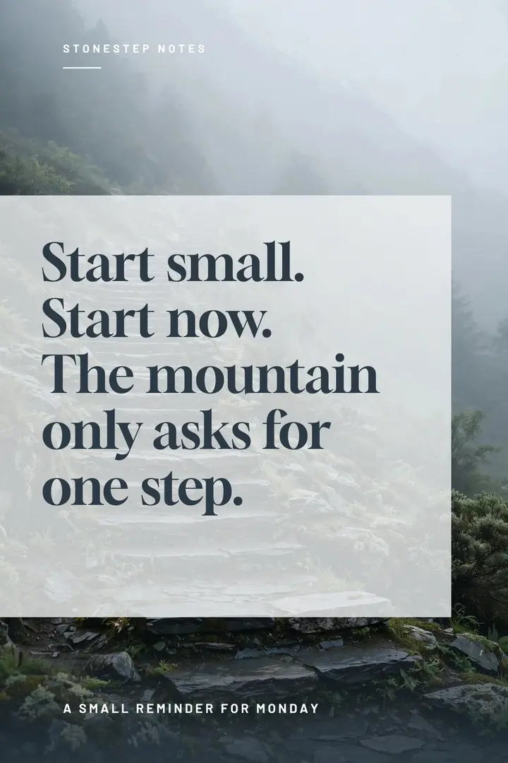 First step quote poster template