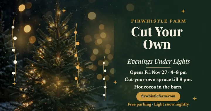 Firwhistle Farm tree evening post template