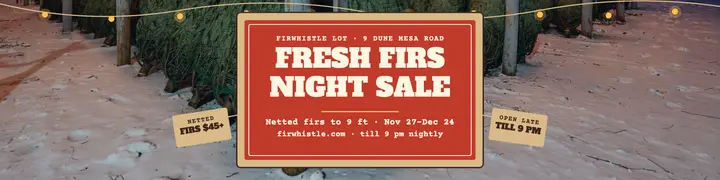 Firwhistle Lot night sale banner template
