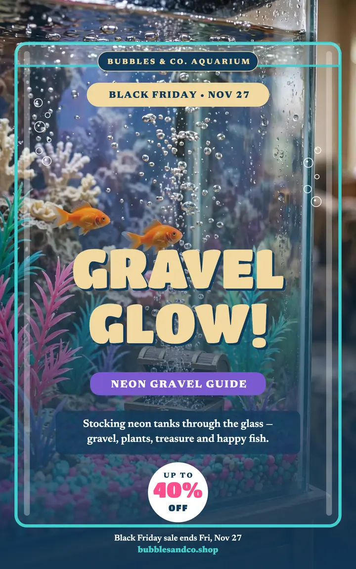 Neon tank Black Friday guide, aquarium shop template