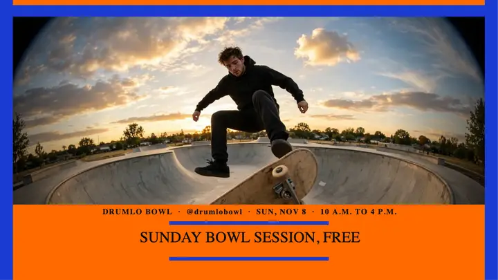 Drumlo Bowl free Sunday session fisheye thumbnail template