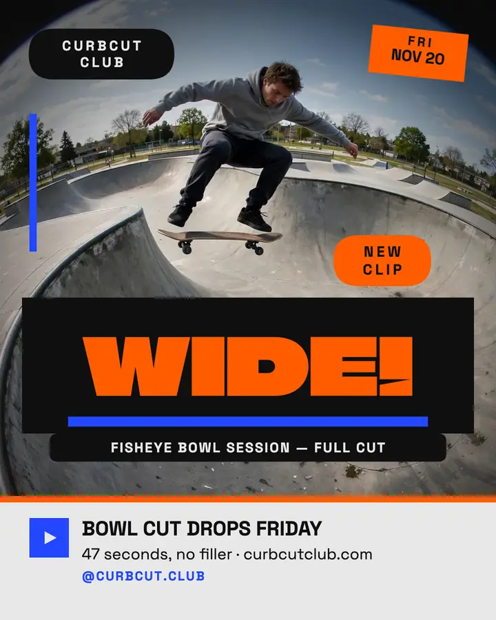 Curbcut Club fisheye skate post template