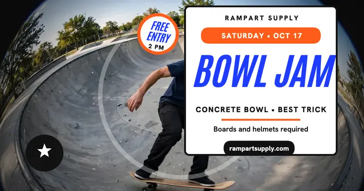 Rampart Supply Saturday Bowl Jam post template