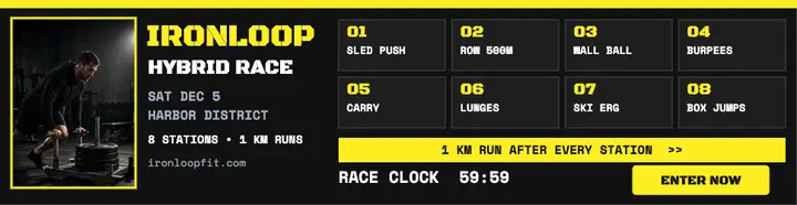 Ironloop hybrid fitness race billboard template