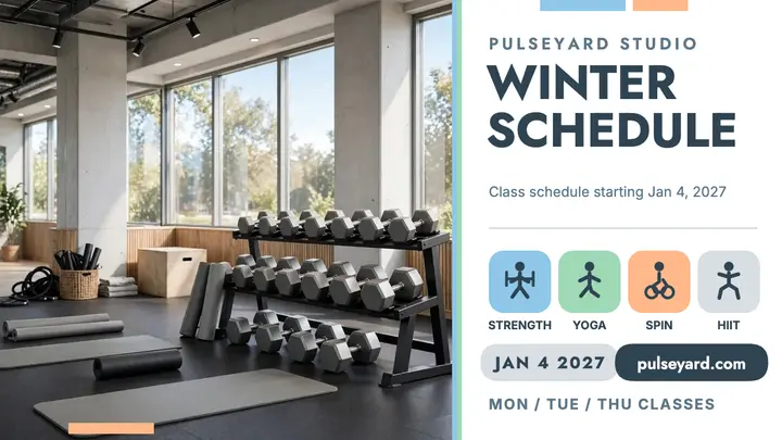 Pulseyard winter schedule pictogram thumbnail template