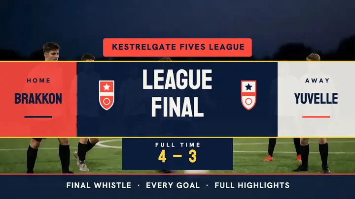Five-a-side league final highlights thumbnail template
