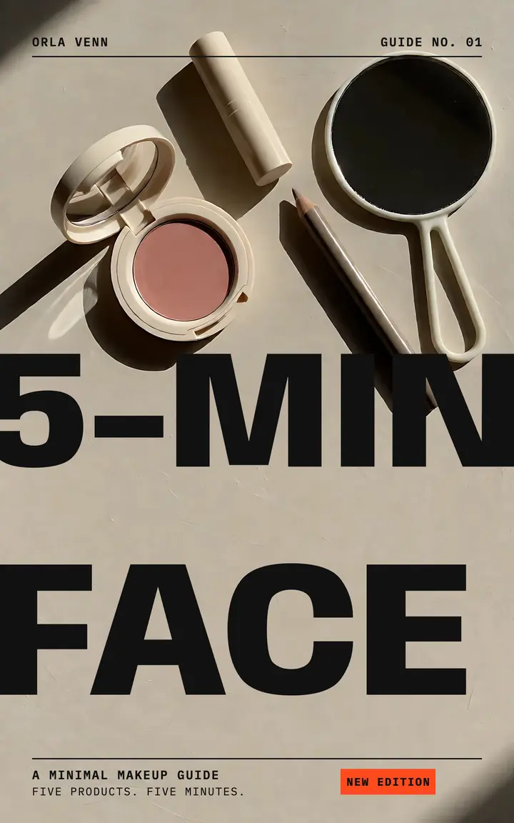 The 5-minute face ebook cover, soft brutalism template