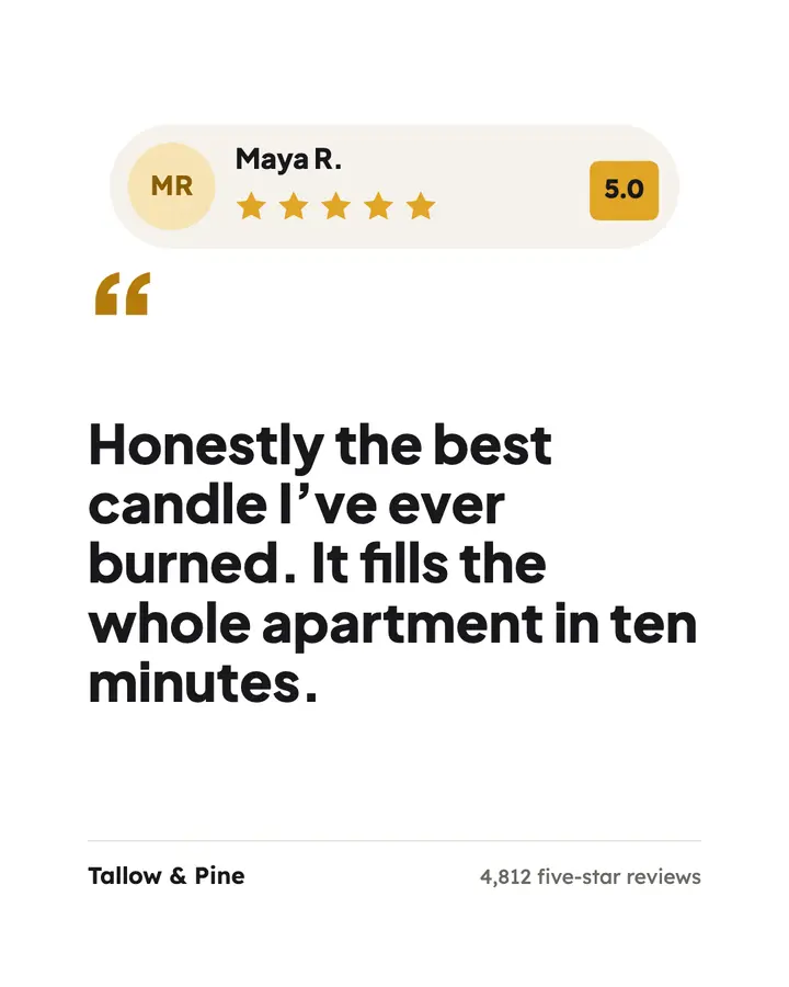 Five-star review card template