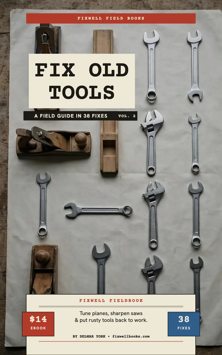 Fixwell old tools fieldbook cover template