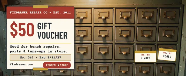 Fixdrawer repair gift voucher template