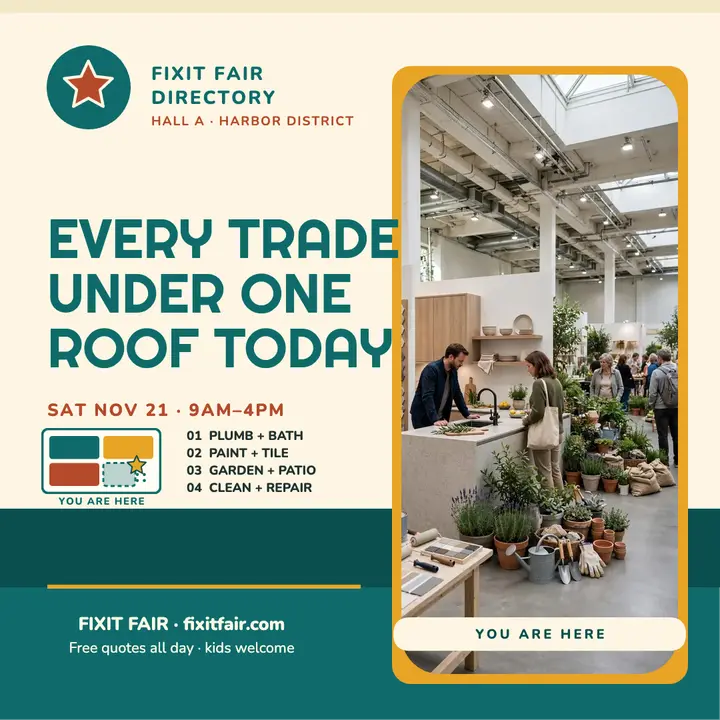 Fixit Fair directory board square post template