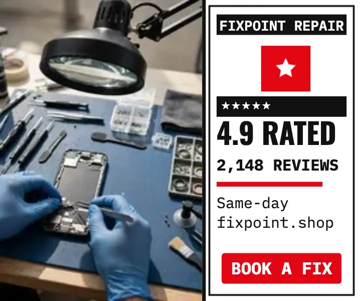 Fixpoint phone repair rating ad template