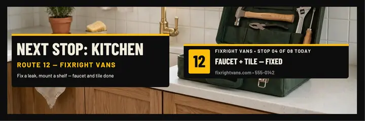 Fixright Vans route 12 kitchen fix header template