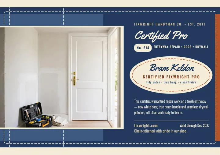 Fixwright certified pro certificate template