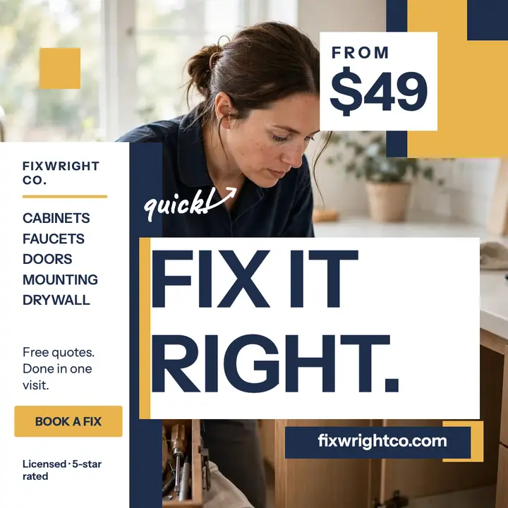 Fixwright Co. handyman promo post template
